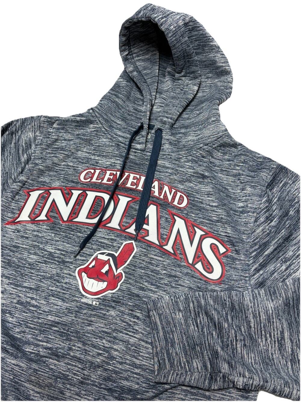 Cleveland Indians Stitches Hoodie Cleveland Guardians Mens Small Grey/Navy
